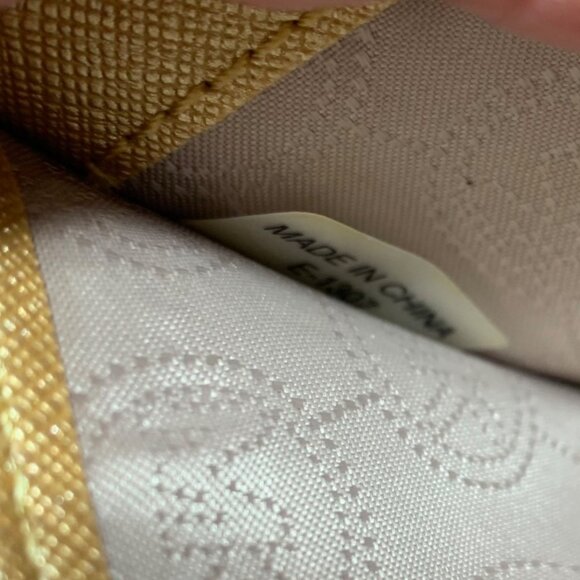 MICHAEL KORS MK Logo Gold Leather Zip Around Jet Set Wallet Wristlet Clutch - Picture 9 of 10